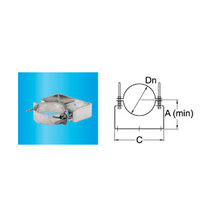 F309945330150 PODESIVI NOSAČ OD NEHRĐAJUĆEG ČELIKA Ø 150 za zid za dimovodnu cijev od nehrđajućeg čelika s jednom stijenkom ar...