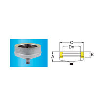 F309945650180 OKAPNICA OD NEHRĐAJUĆEG ČELIKA Ø 180 za dimovodnu cijev od nehrđajućeg čelika s dvije stijenke art. 4565 Fibrotub...