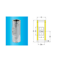 F309945810200 INOX CIJEV ZA PREGLED S VRATIMA Ø 200 za dimnjak s dvije stjenke art. 4581 Fibrotubi