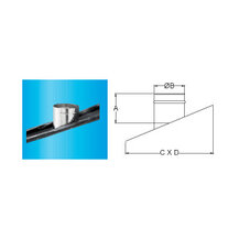 F309945830200 INOX OPŠAV DIMNJAKA NAGIBA 5 /30  BAZA OD OLOVA Ø 200 za dimovodnu cijev od nehrđajućeg čelika s dvije stijenke a...