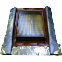 F3163001 KROVNI PROZOR univerzalni armirano staklo olovo na 3 strane TAMNO SMEĐA mjere 45 x 60 art. KVUT3L Axel