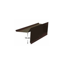F360900110 BOČNI OBRUB od 2 m razvoj 33 cm (pokriva 14 cm) za oluk limeni tamno smeđe boje Art. GM28-55 Artegronda