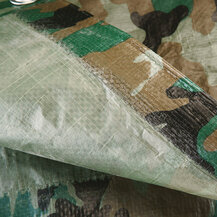 F36470016 CERADA S UŠICAMA ZELENA MASKIRNA od polietilena 120 g/m2 mjere 8 x 10 m art. 75/9 Biacchi