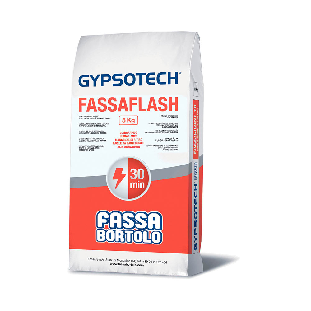 E2002SA349 SMJESA ZA ZAGLAĐIVANJE FASSA FLASH 30 min za gipsane ploče vreća od 5 kg Art. 349 Fassa