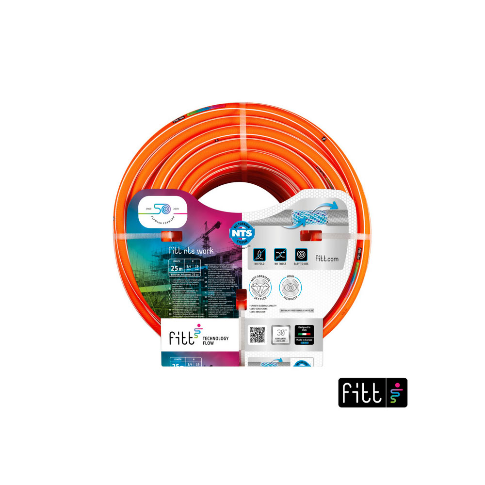 F3031WORK1925 CRIJEVO ZA NAVODNJAVANJE za gradilište od 25 m 19-3/4“ mm za vodu NTS WORK boja narančasta art. 9016465 Fitt