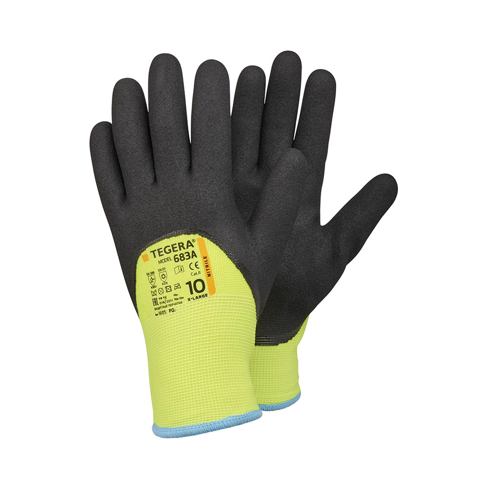 F30460216369 TERMO RUKAVICE sintetičke TEG 683A ŽUTE/SIVE veličina 9 art. 216369 Cenigomma