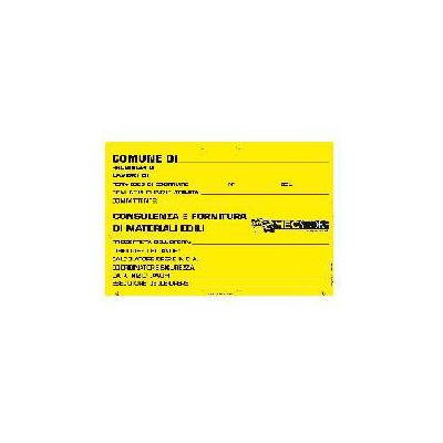 F305216605051B Znak GRAĐEVINSKI RADOVI 800 x 600 mm personalizirani MECSTORE Art. POL9431 Pubblicentro