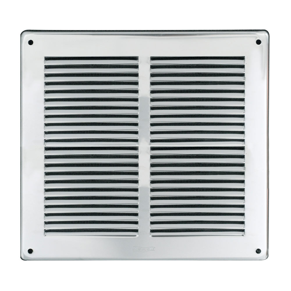 F3082GIN24R VENTILACIJSKA REŠETKA ČETVRTASTA od INOXA 240 x 240 s mrežom za pričvršćivanje tiplom art. GIN24R Edil plast