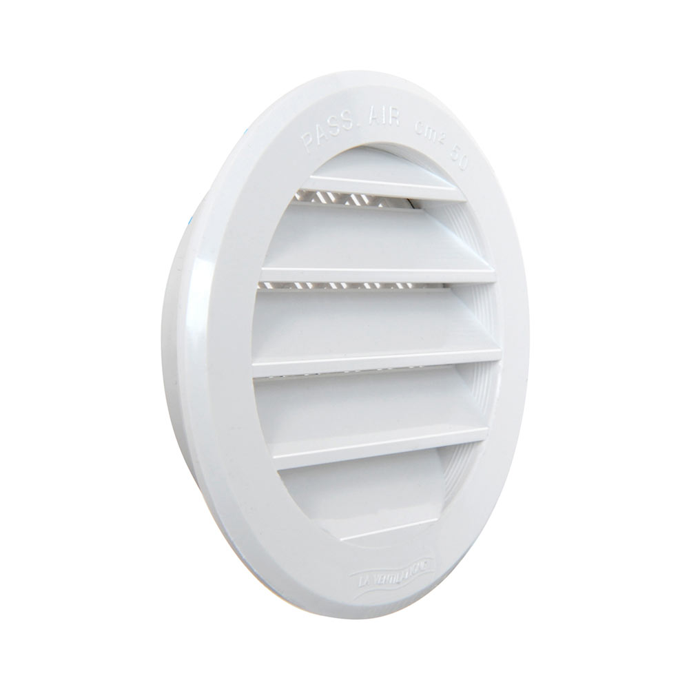 F3082T8RB VENTILACIJSKA REŠETKA od PLASTIKE za ugradnju s mrežom OKRUGLA Ø 77 bijela art. T8RB Edil Plast