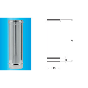 F309944100150 DIMOVODNA CIJEV OD NEHRĐAJUĆEG ČELIKA Ø 150 linearna 1,00 m s jednom stijenkom art. 4410 Fibrotubi