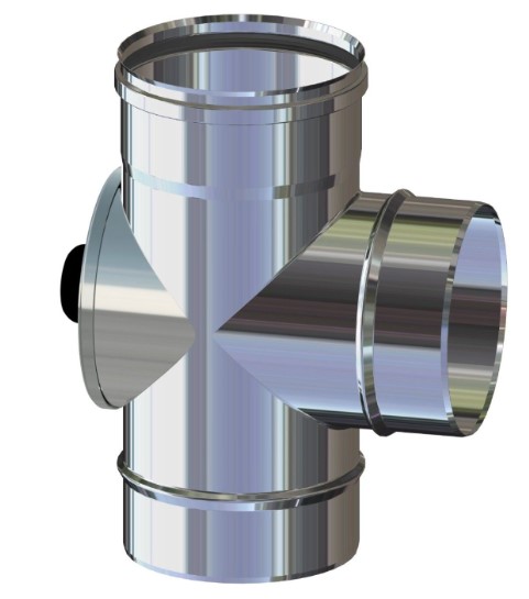 F309945140250 CIJEV ZA PREGLED OD NEHRĐAJUĆEG ČELIKA Ø 250 nepropusni T.600 za dimnjak s jednom stijenkom art. 4514 Fibrotubi