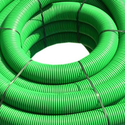 F3143210 Naborana cijev za ODVOD dvije stjenke Ø 90 rola od 50 ml boja zelena-crna