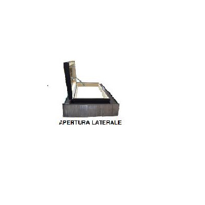 F3163030 KROVNI PROZOR od aluminija lakirani TAMNO SMEĐA mod. PRATIKA mjere 74 x 80 cm BOČNO OTVARANJE art. PKL8 Axel