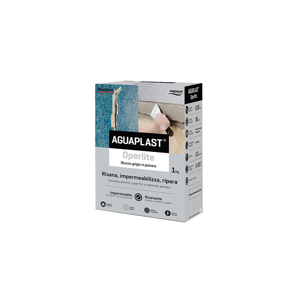 F3177113 Smjesa za zaglađivanje OPERLITE u PRAHU za popravak/hidroizolaciju za vanjsku/unutarnju primjenu pakiranje 1 kg Art. 61...