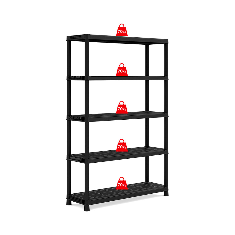 F3189600 STALAK mod. PLUS 120/5 CRNI 5 polica dim. 120 x 40 x 187 visine art. 9502000002201 ABM