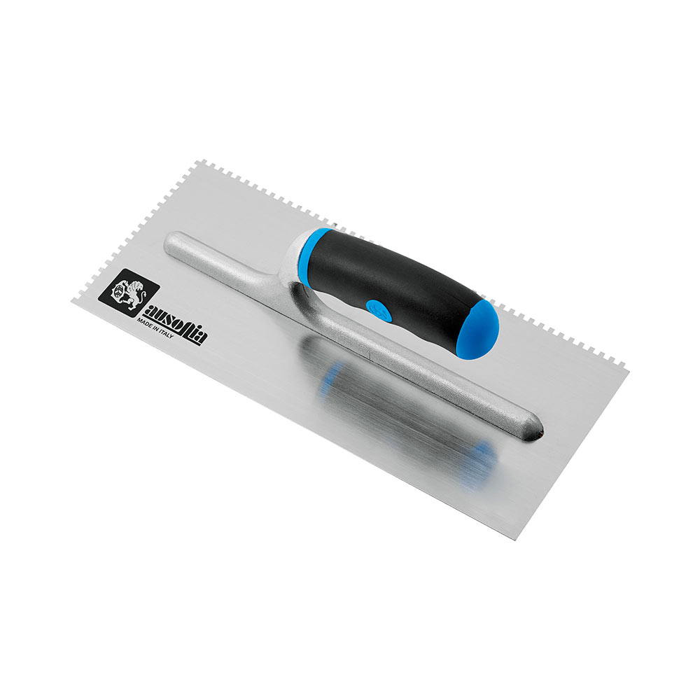 F36040180 Art. 042343 GLETER NAZUBLJENI od čelika 15 x 15 DX PVC drška mjere 280 x 120 Ausonia