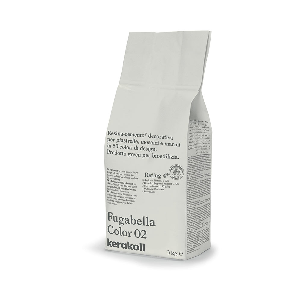 F3605ST02 SMJESA ZA ZAGLAĐIVANJE FUGABELLA COLOR boja 02 vreća od 3 kg 1 pakiranje = 24 kg art. 15530 Kerakoll