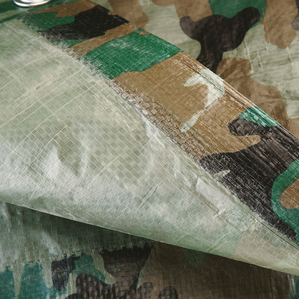 F36470016 CERADA S UŠICAMA ZELENA MASKIRNA od polietilena 120 g/m2 mjere 8 x 10 m art. 75/9 Biacchi