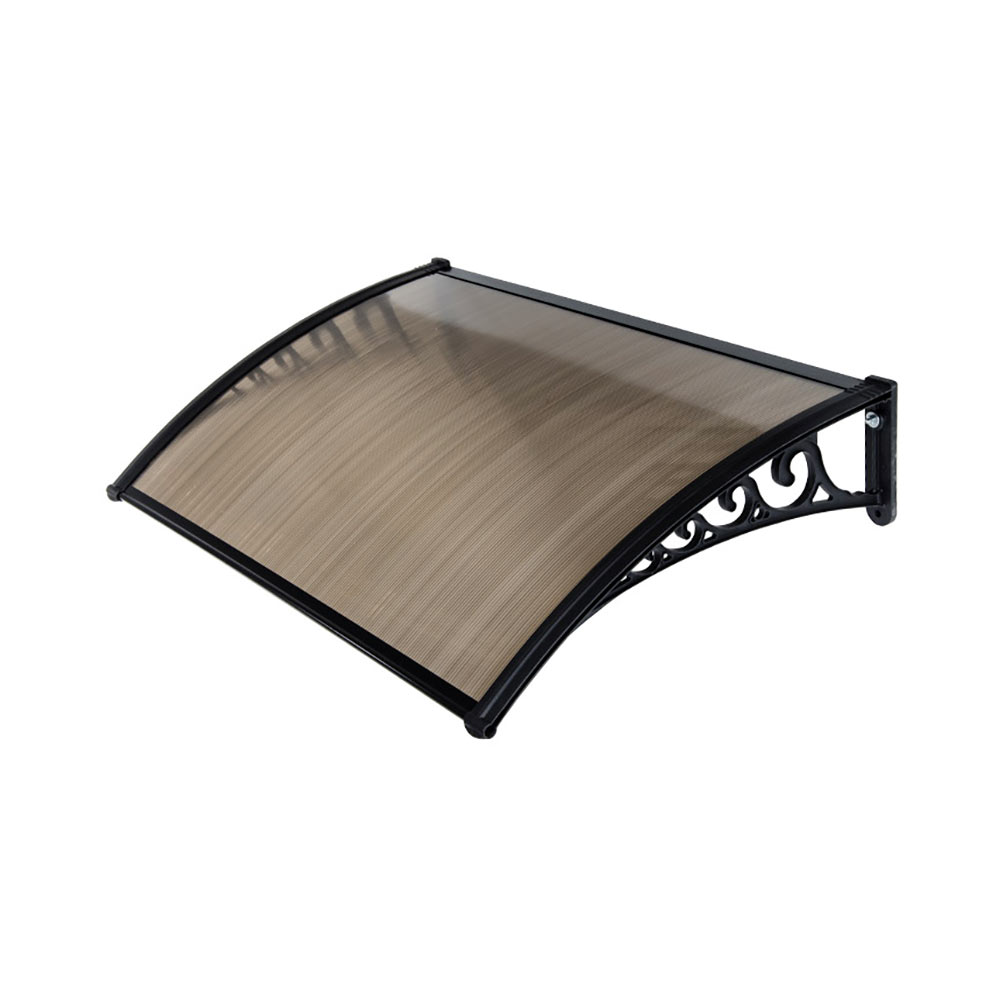 F36470027 Art. 821/50 NADSTREŠNICA NAXOS od saćastog polikarbonata boje dima 1 x 0,8 m struktura od aluminija crna Biacchi