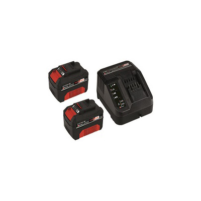 F38000037 Art. 4512098/4512083 KOMPLET 2 punjive BATERIJE + PUNJAČ „PXC Plus” 18 V 3,0 Ah za seriju Power X-Change Einhell