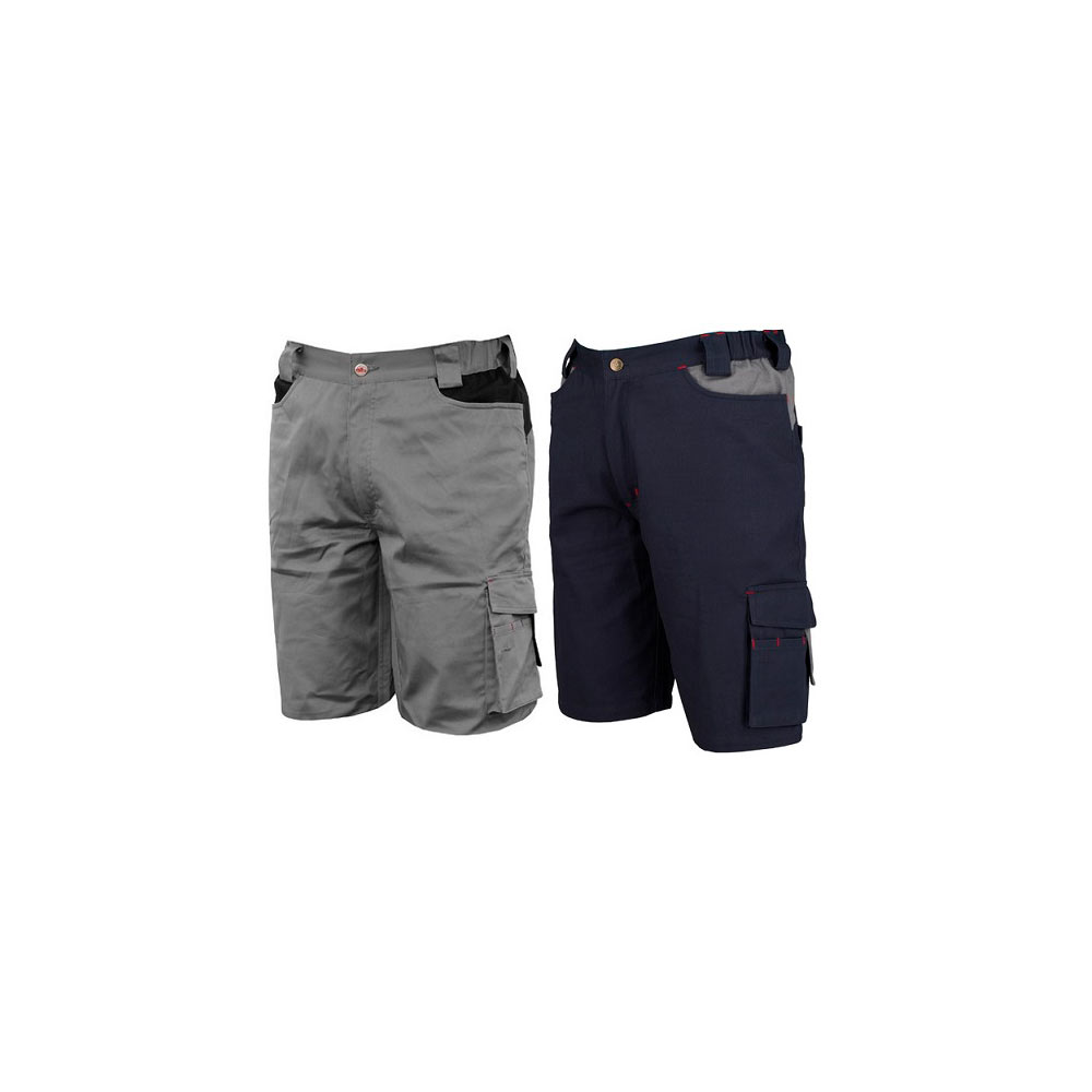 F380200020 KRATKE RADNE HLAČE STRETCH, veličina XL od pamuka sive i crne bočni džep Art. 8734B Industrial Starter