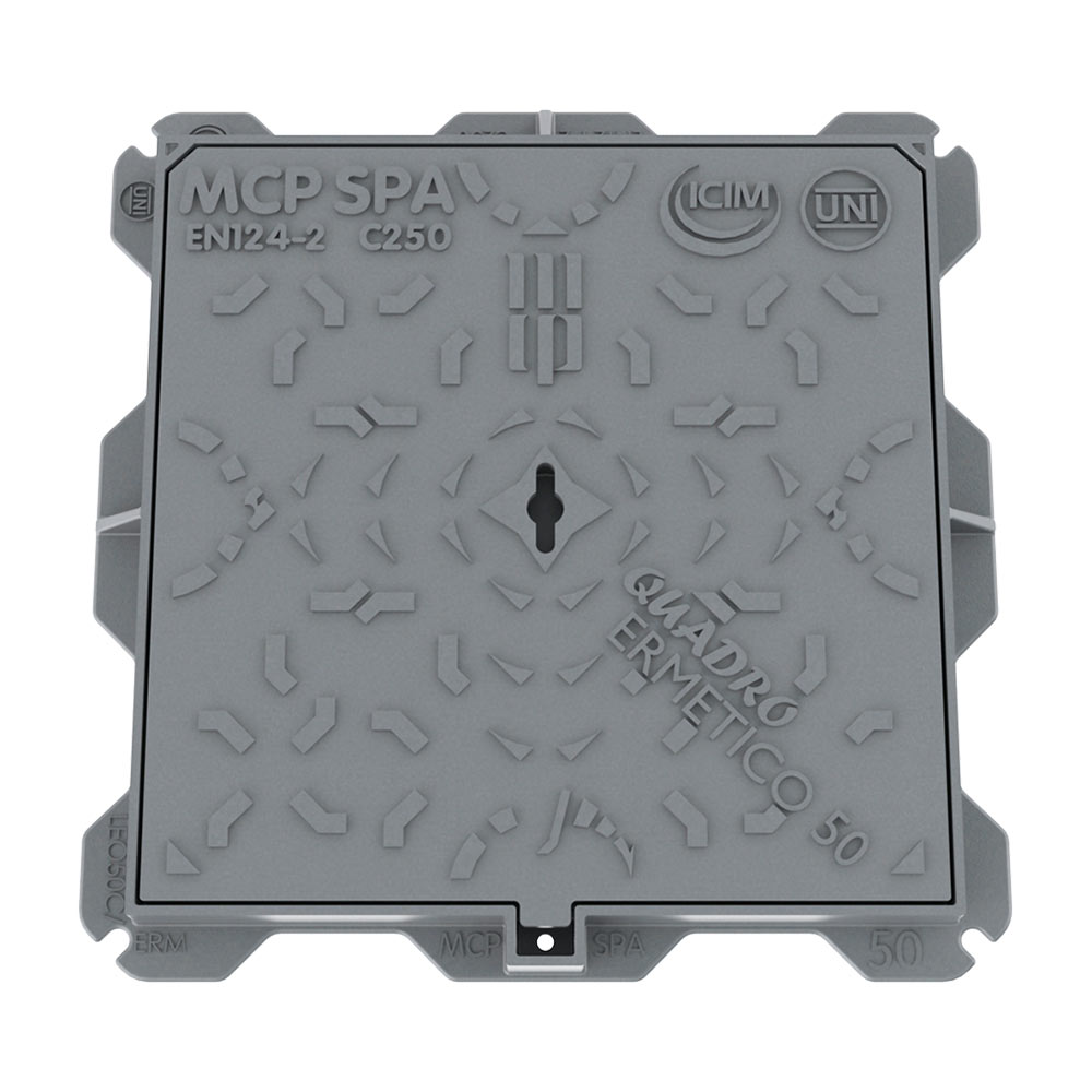 F38050003 MCP POKLOPAC od LIJEVANOG ŽELJEZA klasa C250 serija LEO mjere vanjske 500 x 500 mm otvor bez okvira 400 x 400 mm visine...